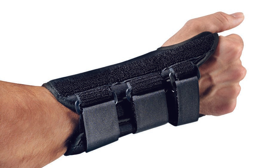 Wrist Splint ProCare ComfortForm Palmar Stay, Aluminum/Foam/Lycra, Black, Right Hand, X-Small
