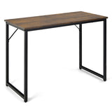 L Shaped Computer Desk and Writing Workstation for Home and Office-Rustic Brown