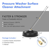 16 Inch Pressure Washer with 2 Spray Nozzles and 1/4-inch Quick-connect Extension Wands