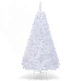 6 ft White Artificial PVC Christmas Tree w/ Stand-6 ft