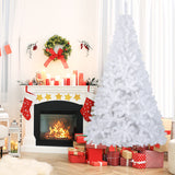 7 ft  White Artificial PVC Christmas Tree with Stand