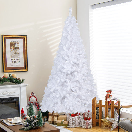 7 ft  White Artificial PVC Christmas Tree with Stand