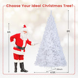 8 ft  White Artificial PVC Christmas Tree with Stand