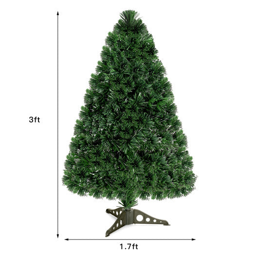 3' / 4' / 5' / 6' Fiber Optic Artificial PVC Christmas Tree-3 ft