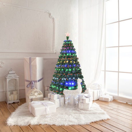 5' / 6' / 7' Multicolor LED Fiber Optic Artificial Christmas Tree-5'
