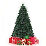 5/6/7 Feet Multicolor Artificial Christmas Tree with LED Light and Metal Stand-7 Feet