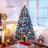 5'/6'/7' LED Fiber Optic Artificial Christmas Tree w/ Top Star-7'