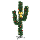 6 Feet Artificial Cactus Christmas Tree with LED Lights