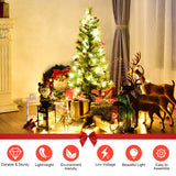 LED Christmas Tree with Red Berries Pine Cones-3'