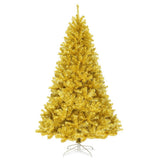 6/7.5 Feet Artificial Tinsel Christmas Tree Hinged with Foldable Stand-7.5 ft