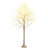 Pre-lit White Twig Birch Tree for Christmas Holiday with LED Lights-6 ft