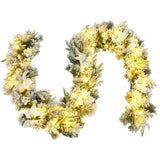 9 Feet Pre-Lit Artificial Christmas Garland with 50 LED Lights