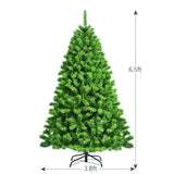 Snow Flocked Artificial Christmas Tree with Metal Stand-6.5'