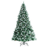 Artificial Snow Flocked Christmas Tree with Pine Cones