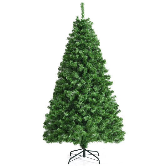 6 Feet Pre-lit Fiber Optic Artificial Christmas Tree with 617 Branch Tips