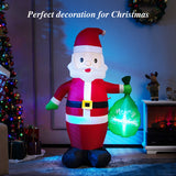 5 Feet Christmas Inflatable Santa Claus Holding Gift Bag for Yard and Garden Lawn