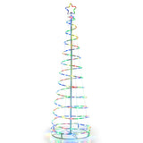 6 Feet Light Up Spiral Christmas Tree with Tree Top Star-White