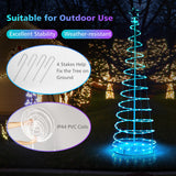 6 Feet Light Up Spiral Christmas Tree with Tree Top Star-White