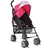 Folding Lightweight Baby Toddler Umbrella Travel Stroller-Pink