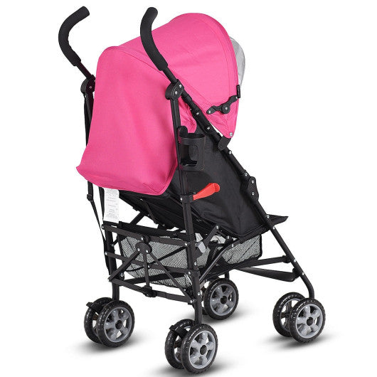 Folding Lightweight Baby Toddler Umbrella Travel Stroller-Pink