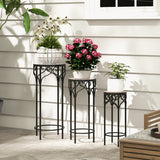 Decorative Flower Display Holder with Ceramic Top for Patio