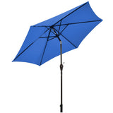 10 Feet Outdoor Patio Umbrella with Tilt Adjustment and Crank-Blue