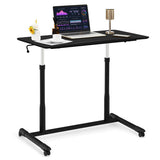 Height Adjustable Computer Desk Sit to Stand Rolling Notebook Table -Black