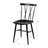 Set of 2 Modern Dining Chairs with Backrest