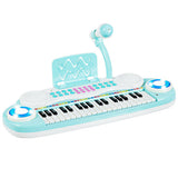 Multifunctional 37 Electric Keyboard Piano with Microphone-Blue