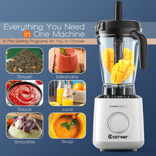 1500W Countertop Smoothies Blender with 10 Speed and 6 Pre-Setting Programs