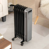 1500W Portable Oil-Filled Radiator Heater for Home and Office-Black