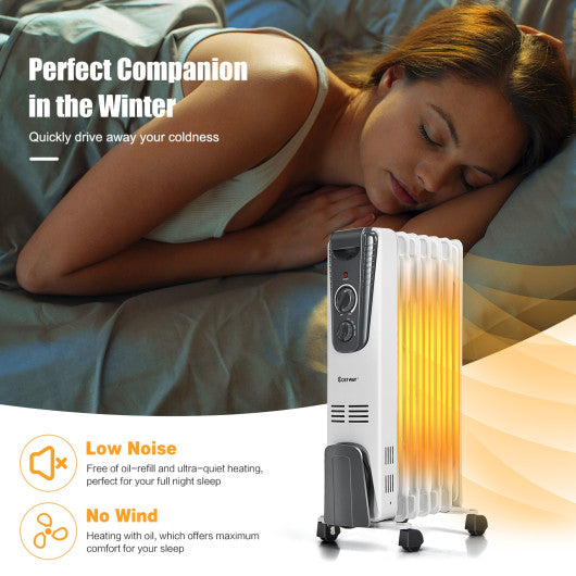 1500W Electric Space Heater with Adjustable Thermostat