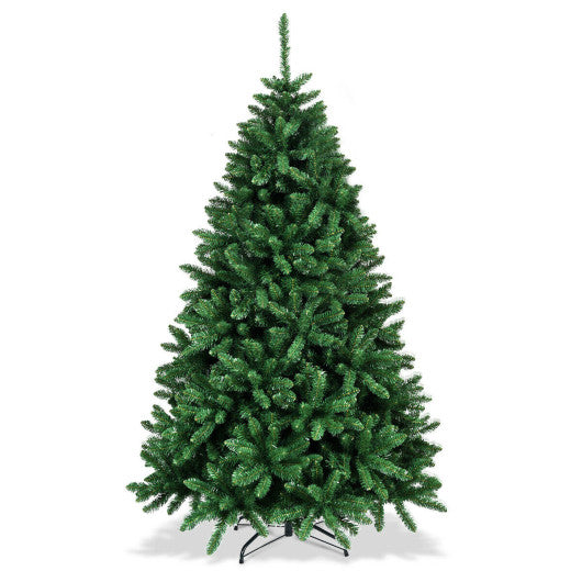 6 Feet Hinged Artificial Christmas Tree with Solid Metal Stand