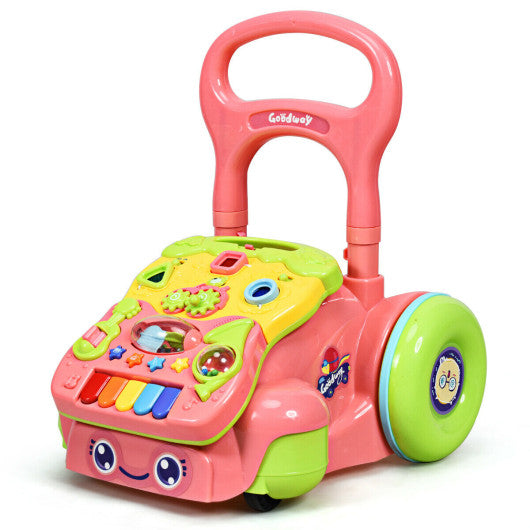 Early Development Toys for Baby Sit-to-Stand Learning Walker-Pink