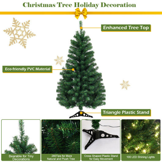 4 Feet Tabletop Artificial Christmas Tree with LED Lights