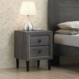 Multipurpose Retro Bedside Nightstand with 2 Drawers