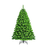 Snow Flocked Artificial Christmas Tree with Metal Stand-7.5 ft