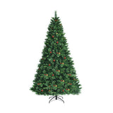 7 Feet Pre-Lit Christmas Spruce Tree with 1198 Tips and 500 Lights-8 ft