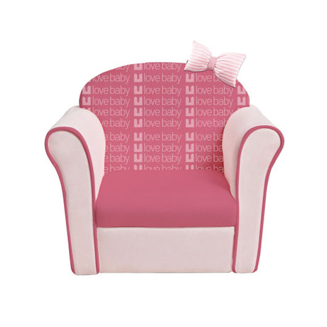Original Kids Sofa with Armrest and Thick Cushion-Pink