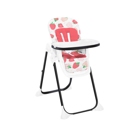 Baby High Chair Folding Feeding Chair with Multiple Recline and Height Positions-Red