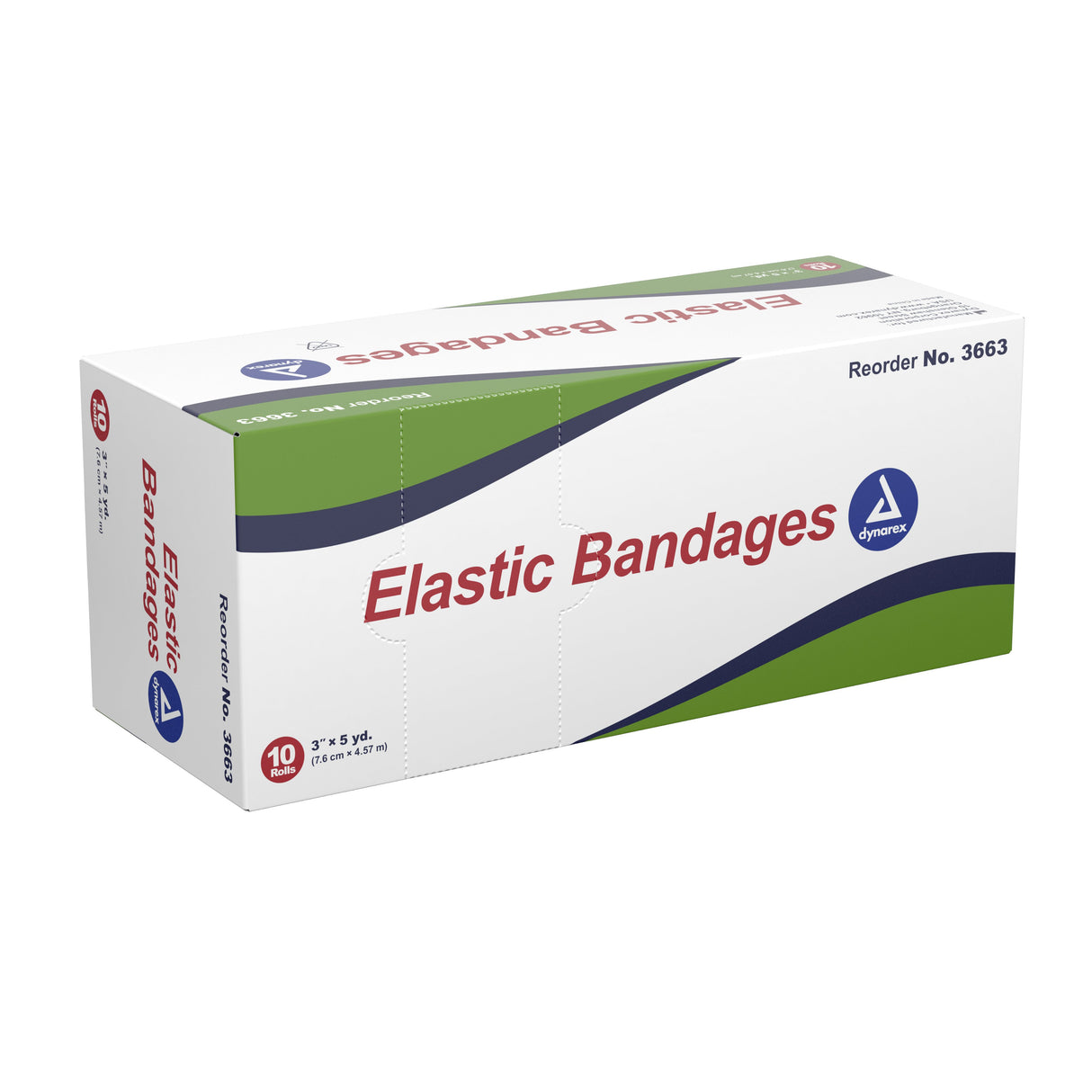 Dynarex® Clip Detached Closure Elastic Bandage, 3 Inch x 4-1/2 Yard