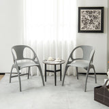 Folding Dining Chairs Set of 2 with Armrest and High Backrest-Gray