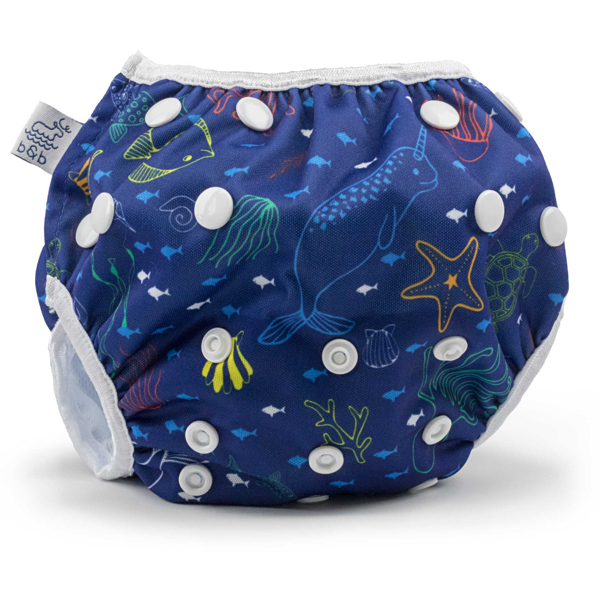 Sea Friends Nageuret Premium Reusable Swim Diaper, Adjustable 0-3 Years by Beau & Belle Littles