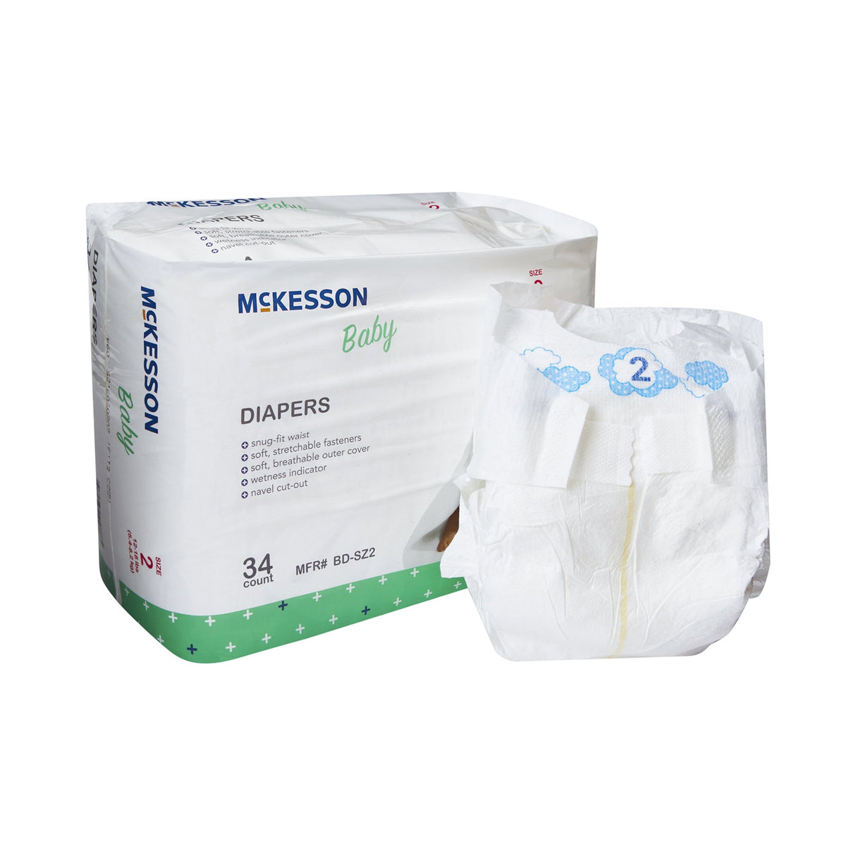 McKesson Baby Diapers, Size 2