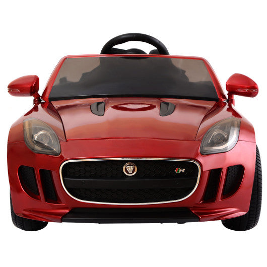 Jaguar F-TYPE 12V Battery Power Kids Ride On Car Licensed MP3 RC Remote Control-Red