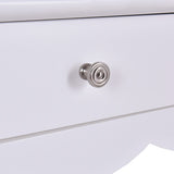 Side Sofa Table with Storage 3-Drawers-white