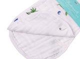 Gift Set: Bluebonnets Baby Muslin Swaddle Blanket and Burp Cloth/Bib Combo by Little Hometown