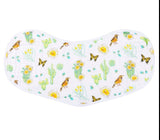 Gift Set: Cactus Blossom Baby Muslin Swaddle Blanket and Burp/Bib Combo by Little Hometown