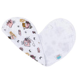 Gift Set: Champagne Dreams Baby Muslin Swaddle Blanket and Burp Cloth/Bib Combo by Little Hometown