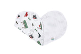 Gift Set: Massachusetts Baby Muslin Swaddle Blanket and Burp Cloth/Bib Combo by Little Hometown